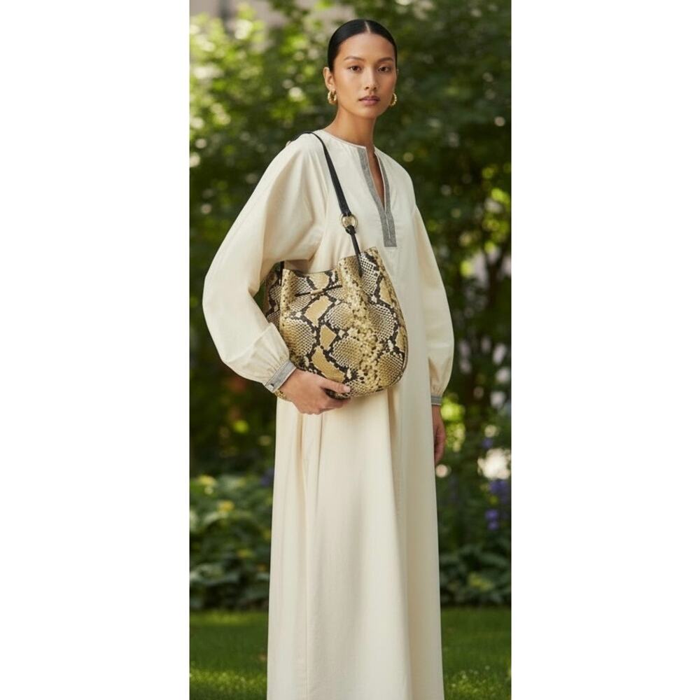 Tory Burch Mercer 151 Exotic Snakeskin Hobo Bag - Picture 11 of 11